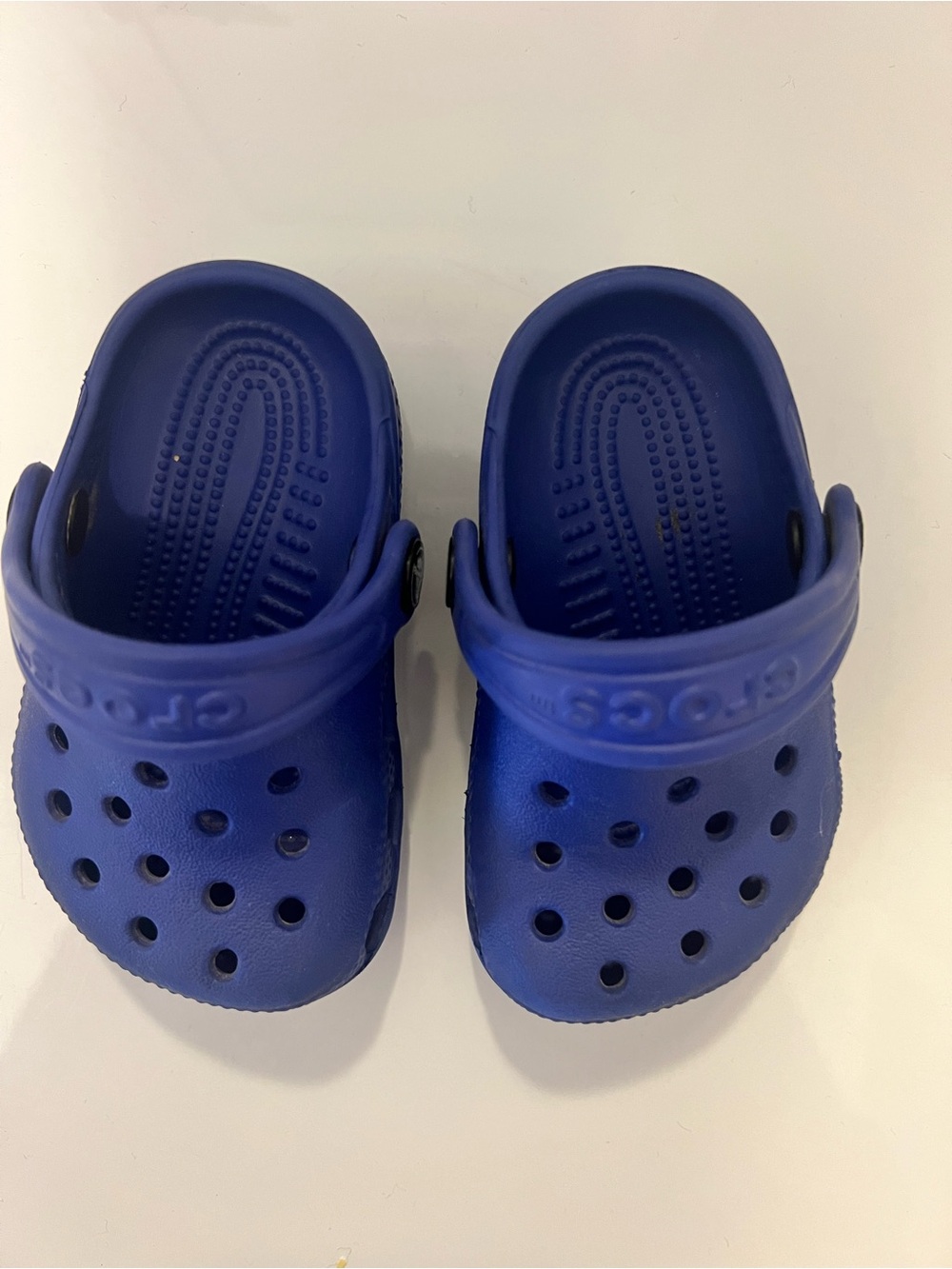 CROCS Kids Royal Blue Classic Clog with Heel Strap